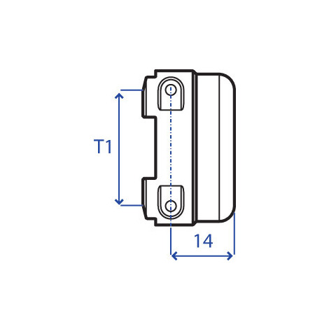 TAPPO FEMMINA IN NYLON T1 14MM